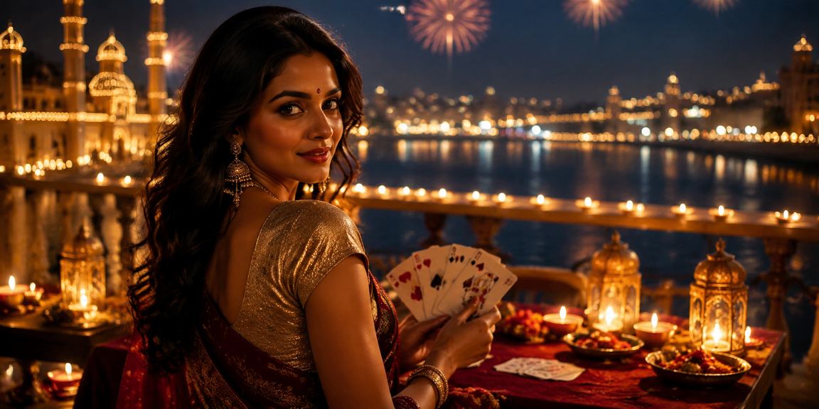 Indian player enjoying online betting and casinos during festival season